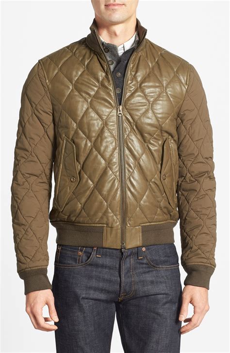 burberry brit bomber jacket leather